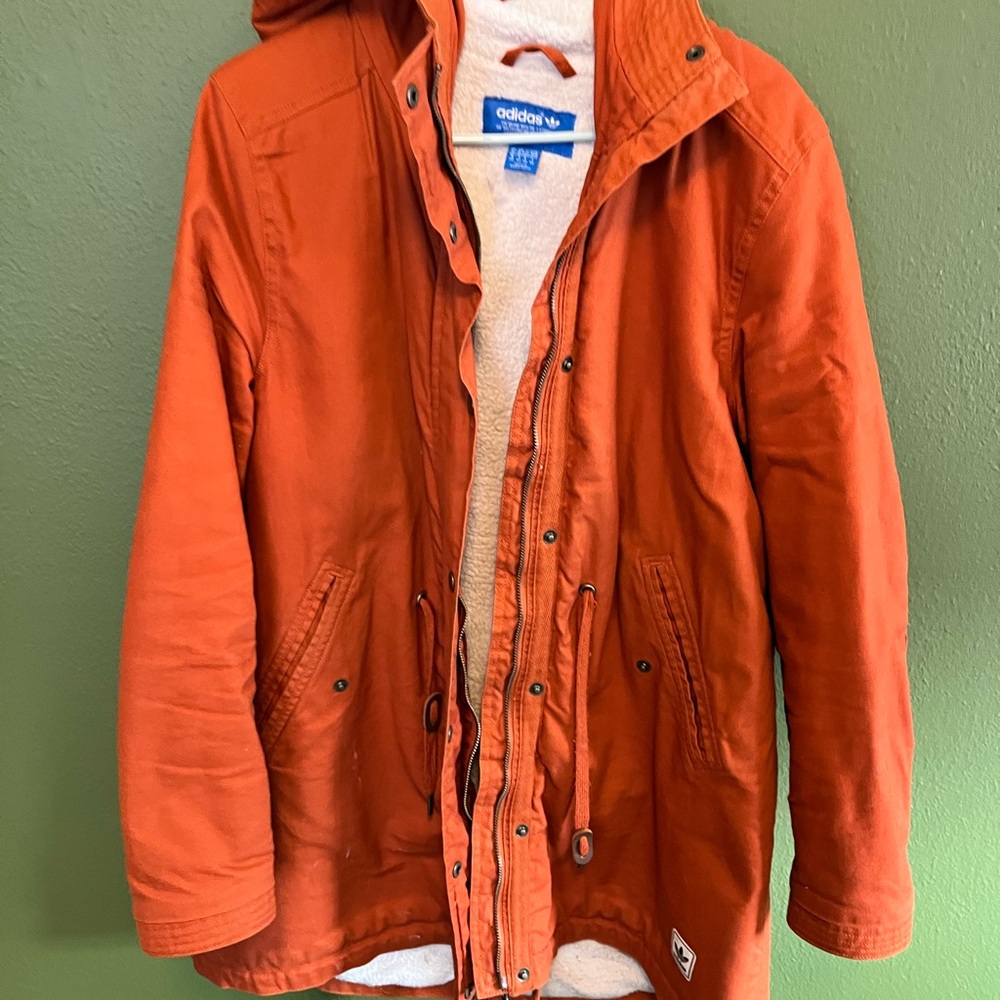 Adidas Orange Sherpa Lined jacket